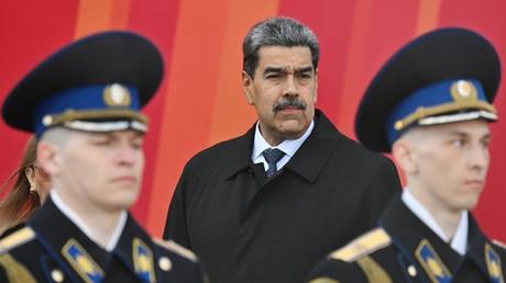 Venezuelan President Nicolas Maduro on Red Square in Moscow.