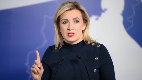 FILE PHOTO: Russian Foreign Ministry spokeswoman Maria Zakharova speaks during a briefing.