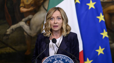 Italian Prime Minister Giorgia Meloni.