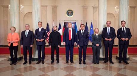European leaders attend Vladimir Zelensky's meeting with Donald Trump at the White House.