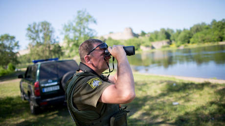FILE PHOTO. An Estonian border police officer.