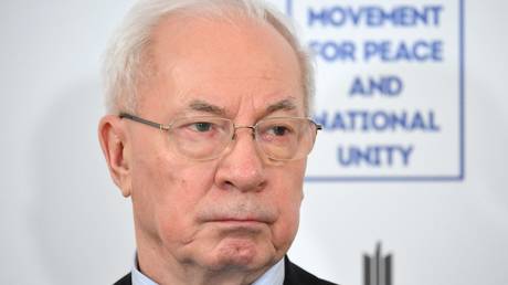 Former Ukrainian Prime Minister Nikolay Azarov in Moscow, Russia.