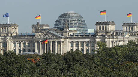 The German parliament building, the Reichstag, in Berlin.