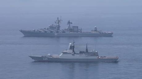 File photo of the Russian Pacific Fleet taking part in naval exercises.
