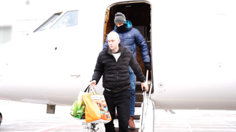Daniil Kasatkin returns home.