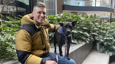 Paul Conyngham and his dog Rosie