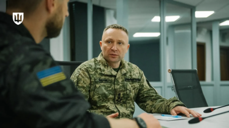 FILE PHOTO: Ukraine's newly appointed commander-in-chief, Major General Mikhail Drapaty.