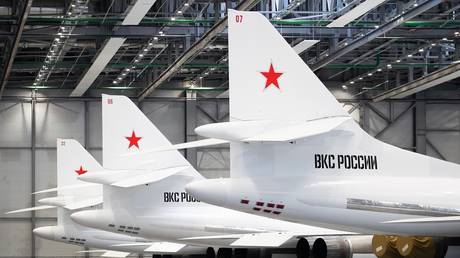 Russian Tu-160M strategic bombers in Kazan, February 22, 2024.